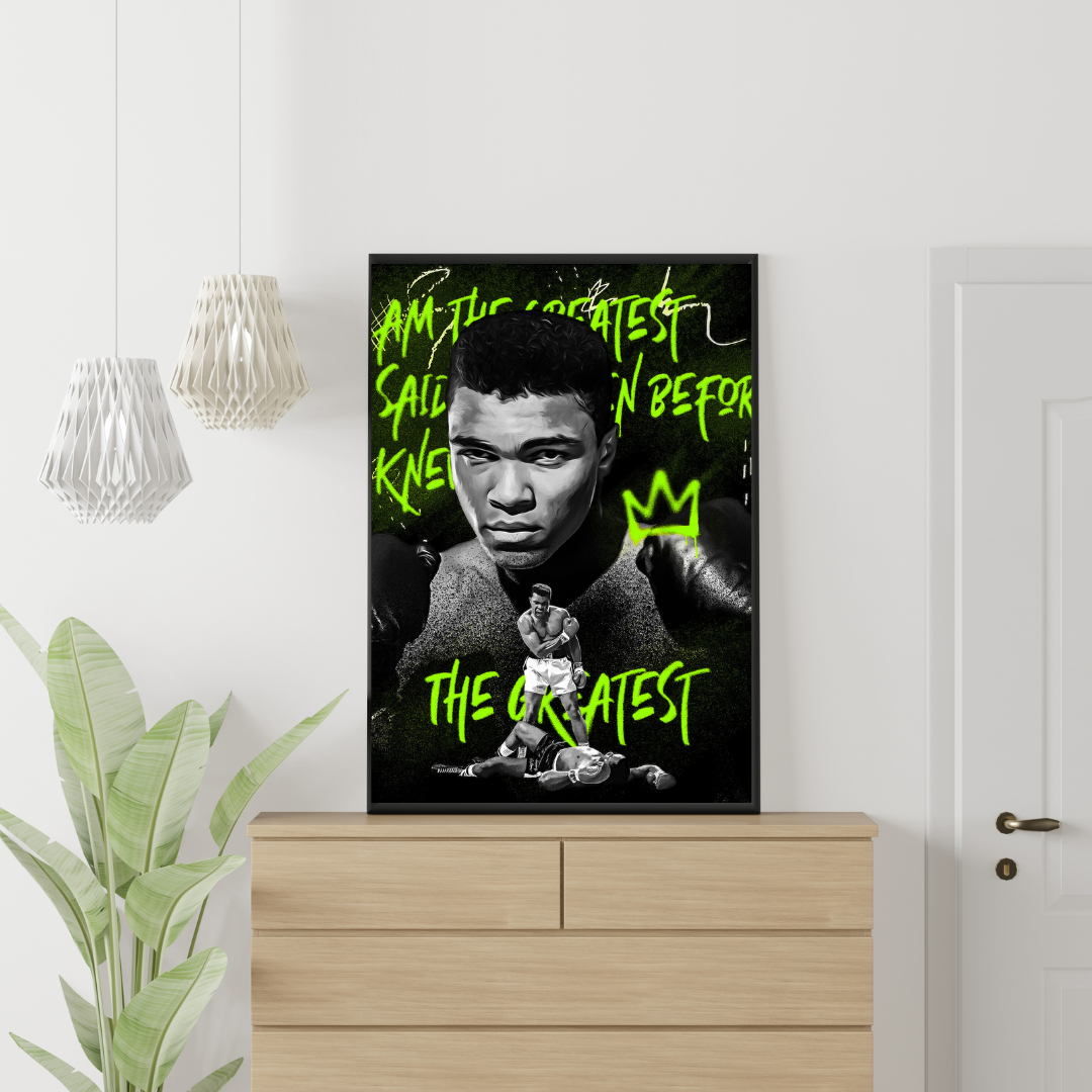 POP ART - Muhammad Ali Veggspjald