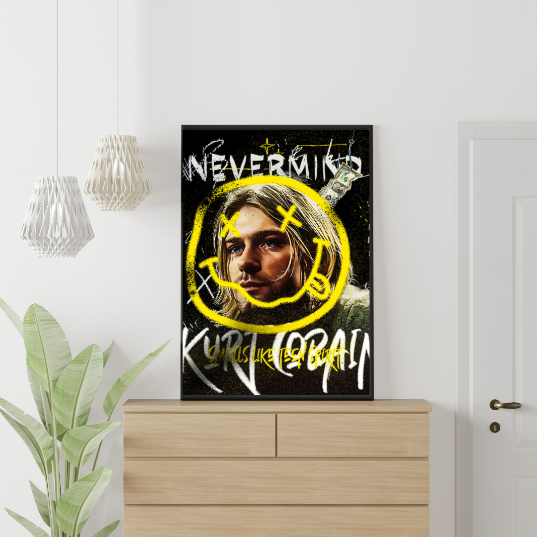 POP ART - Kurt Cobain Veggspjald