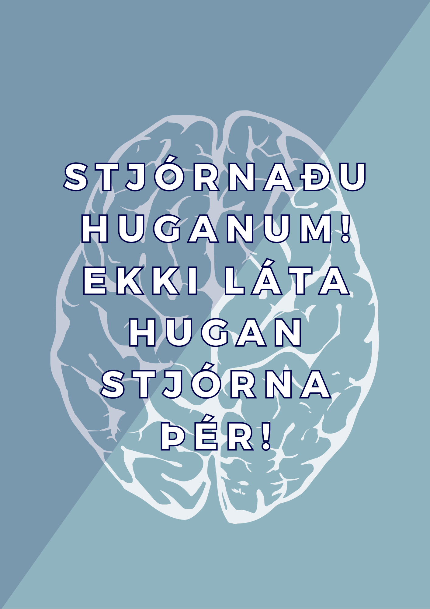 Stjórnaðu Huganum! Ekki Láta Hugan Stjórna Þér! - Veggspjald