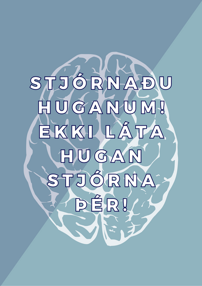 Stjórnaðu Huganum! Ekki Láta Hugan Stjórna Þér! - Veggspjald