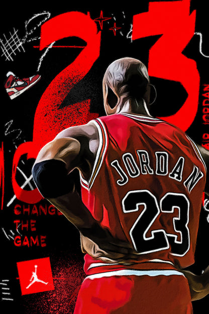 POP ART - Michael Jordan Veggspjald 001