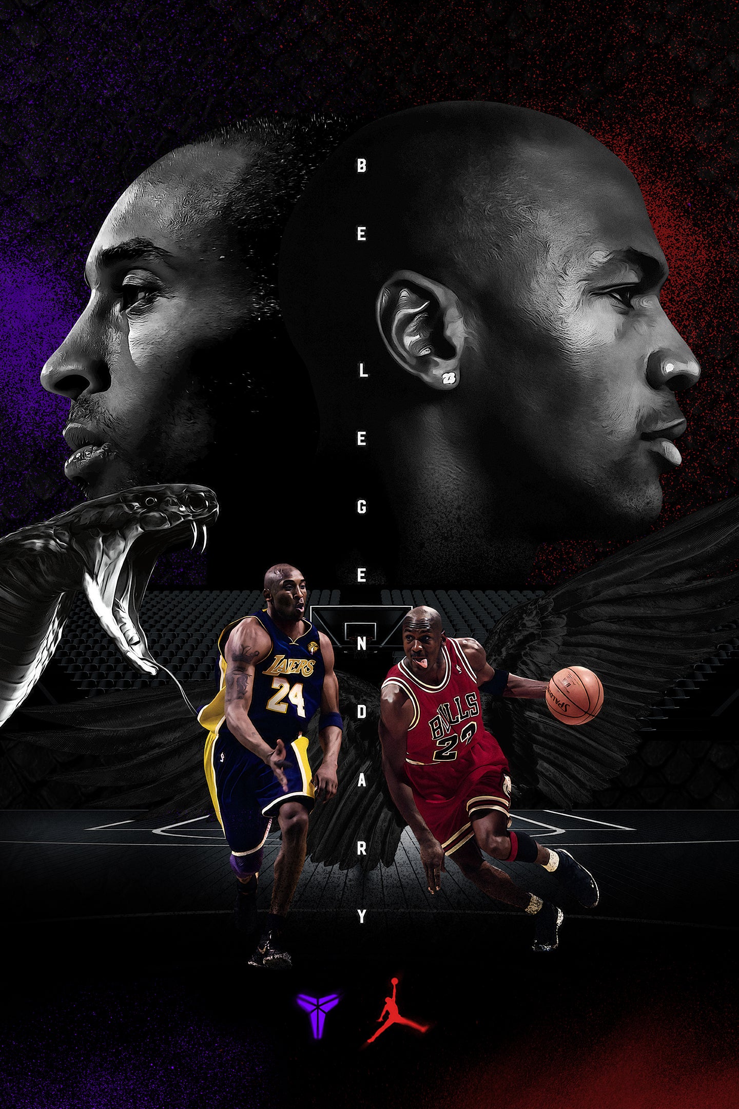 POP ART - Jordan & Kobe - Be legendery