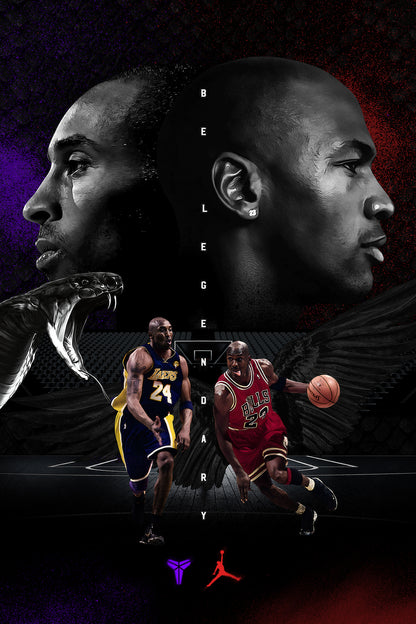 POP ART - Jordan & Kobe - Be legendery